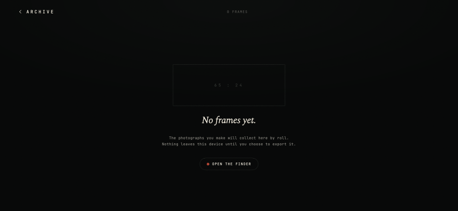 sixtyfive A quiet beginning screen